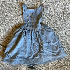 MiniBoden Corduroy Light Blue Jumper Dress Great Condition